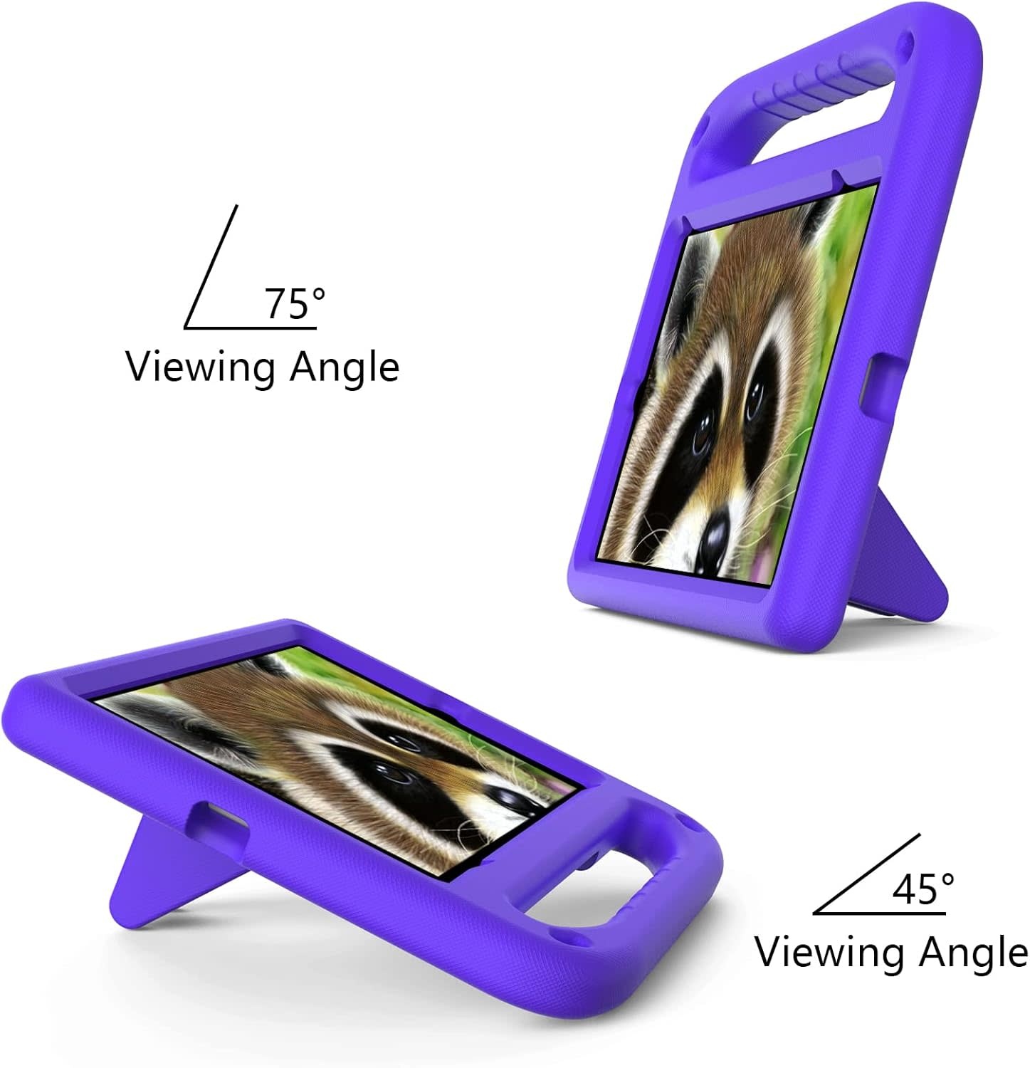 EVA Kids Safe Handle Stand Shockproof with Pencil Holder Case For Apple iPad Mini 8.3" 6th/7th Gen - Purple