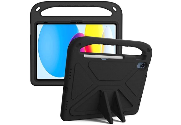 EVA Kids Safe Handle Stand Shockproof with Pencil Holder Case For Apple iPad 10th/11th Gen  - Black