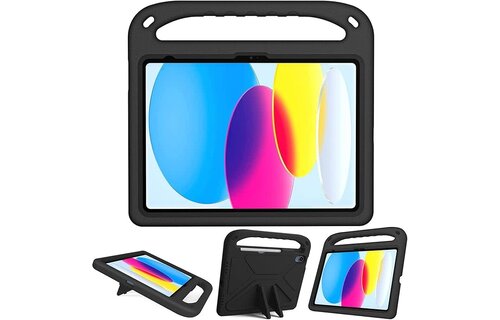 EVA Kids Safe Handle Stand Shockproof with Pencil Holder Case For Apple iPad 10th/11th Gen  - Black