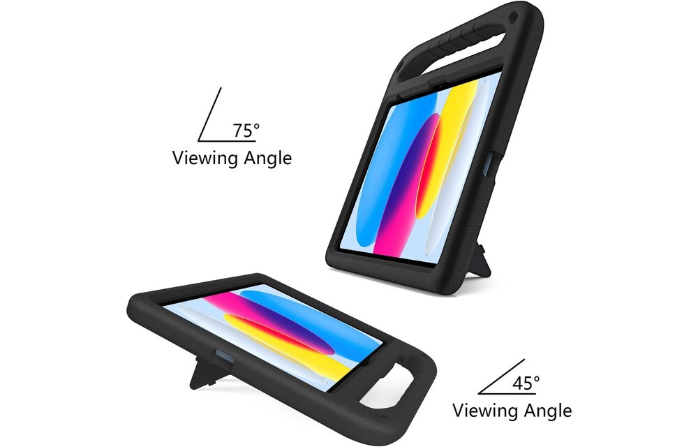 EVA Kids Safe Handle Stand Shockproof with Pencil Holder Case For Apple iPad 10th/11th Gen - Black
