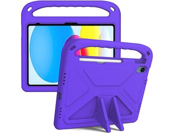 EVA Kids Safe Handle Stand Shockproof with Pencil Holder Case For Apple iPad 10th/11th Gen - Purple
