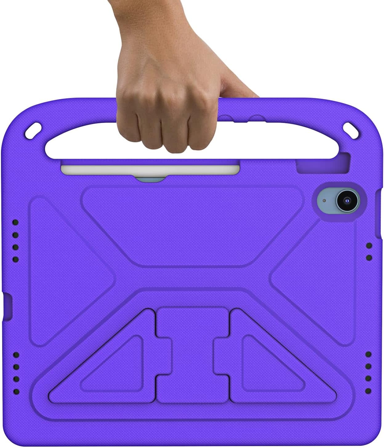 EVA Kids Safe Handle Stand Shockproof with Pencil Holder Case For Apple iPad 10th/11th Gen - Purple