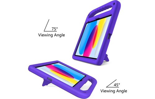 EVA Kids Safe Handle Stand Shockproof with Pencil Holder Case For Apple iPad 10th/11th Gen - Purple