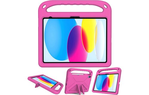 EVA Kids Safe Handle Stand Shockproof with Pencil Holder Case For Apple iPad 10th/11th Gen - Pink