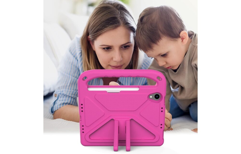 EVA Kids Safe Handle Stand Shockproof with Pencil Holder Case For Apple iPad 10th/11th Gen - Pink