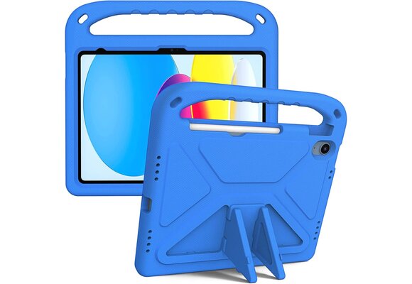 EVA Kids Safe Handle Stand Shockproof with Pencil Holder Case For Apple iPad 10th/11th Gen  - Blue