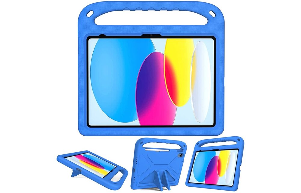 EVA Kids Safe Handle Stand Shockproof with Pencil Holder Case For Apple iPad 10th/11th Gen  - Blue