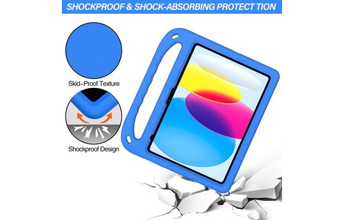 EVA Kids Safe Handle Stand Shockproof with Pencil Holder Case For Apple iPad 10th/11th Gen  - Blue