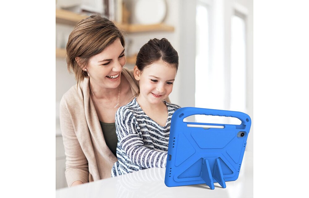 EVA Kids Safe Handle Stand Shockproof with Pencil Holder Case For Apple iPad 10th/11th Gen  - Blue