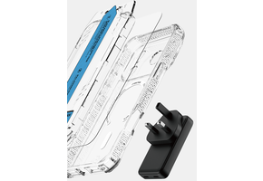 ITSKINS Hybrid Power Bundle 45W Adapter Dual USB-C Port UK + Defense Glass Screen protection + Clear MagSafe Case for Apple iPhone 17 Pro Max