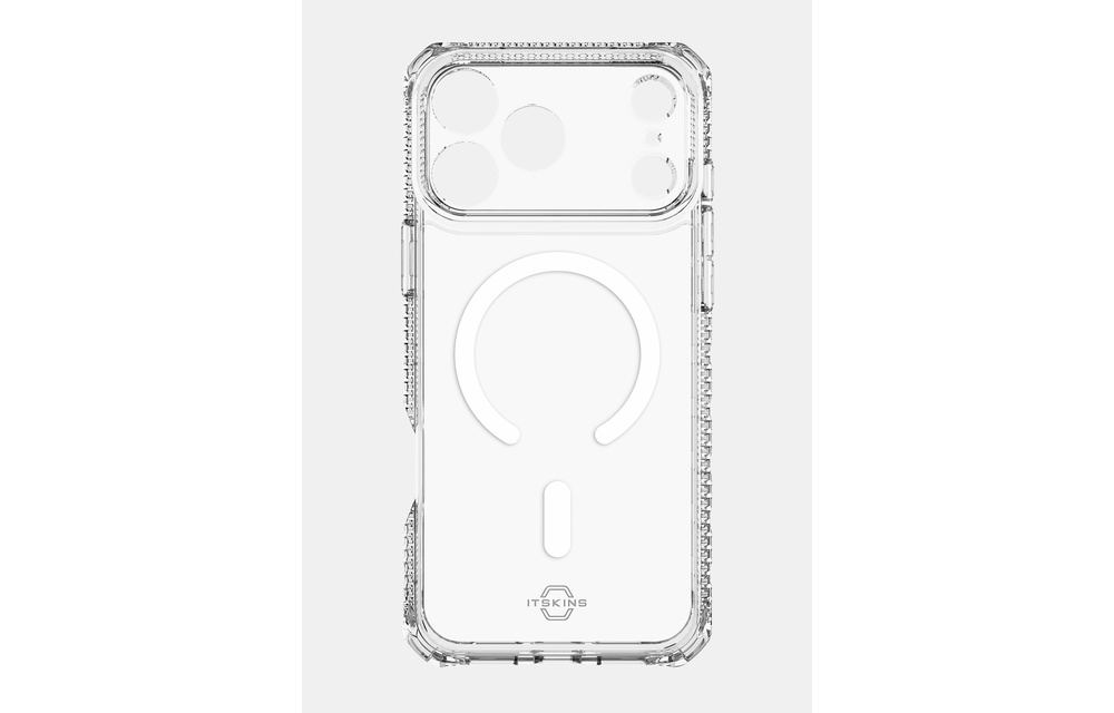 ITSKINS Hybrid Power Bundle 45W Adapter Dual USB-C Port UK + Defense Glass Screen protection + Clear MagSafe Case for Apple iPhone 17 Pro Max