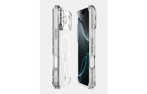 ITSKINS Hybrid Power Bundle 45W Adapter Dual USB-C Port UK + Defense Glass Screen protection + Clear MagSafe Case for Apple iPhone 17 Pro Max