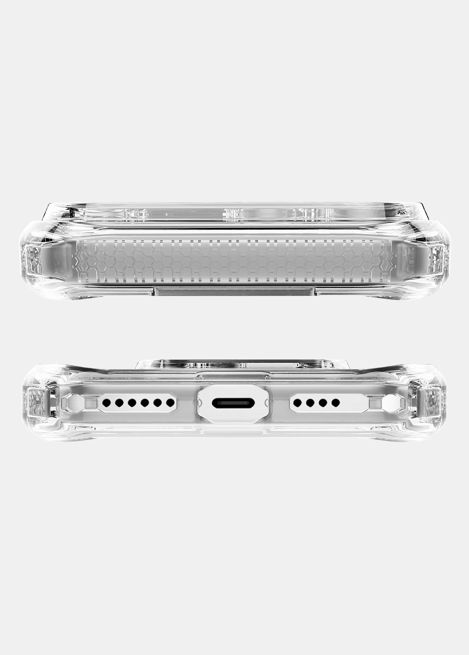 ITSKINS Hybrid Power Bundle 45W Adapter Dual USB-C Port UK + Defense Glass Screen protection + Clear MagSafe Case for Apple iPhone 17 Pro Max