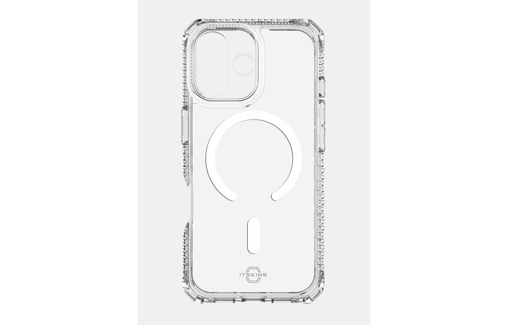 ITSKINS Hybrid Power Bundle 45W Adapter Dual USB-C Port UK + Defense Glass Screen protection + Clear MagSafe Case for Apple iPhone 17