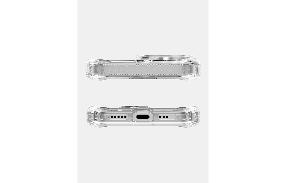 ITSKINS Hybrid Power Bundle 45W Adapter Dual USB-C Port UK + Defense Glass Screen protection + Clear MagSafe Case for Apple iPhone 17