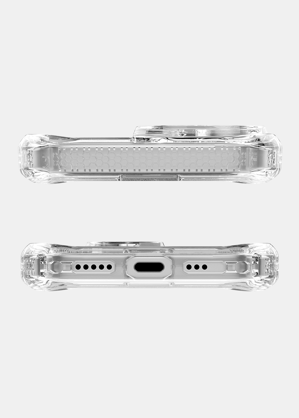 ITSKINS Hybrid Power Bundle 45W Adapter Dual USB-C Port UK + Defense Glass Screen protection + Clear MagSafe Case for Apple iPhone 17