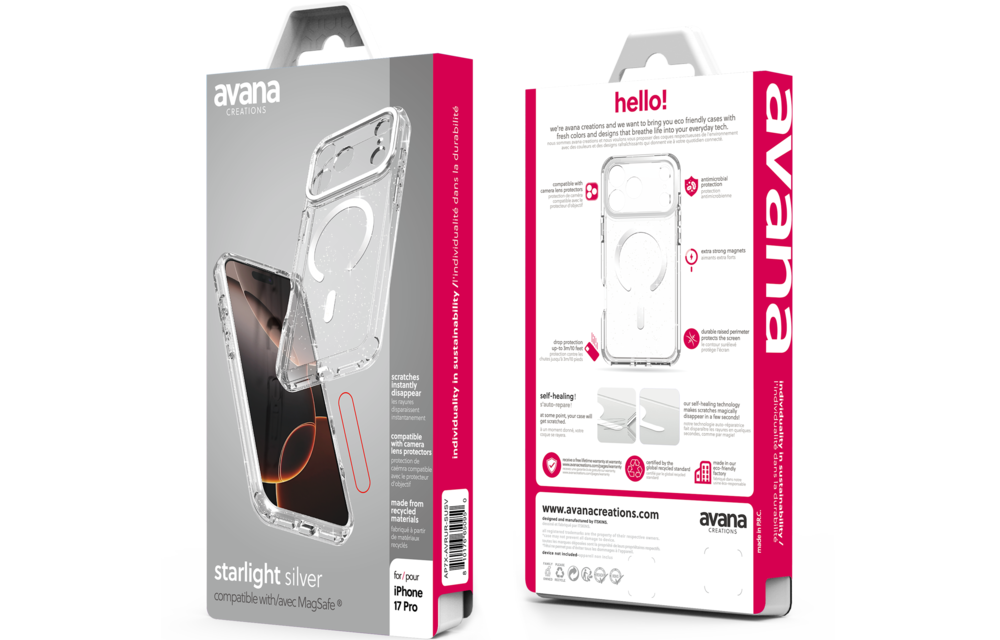 Avana Starlight With Magsafe Case for Apple iPhone 17 Pro - Starlight Silver