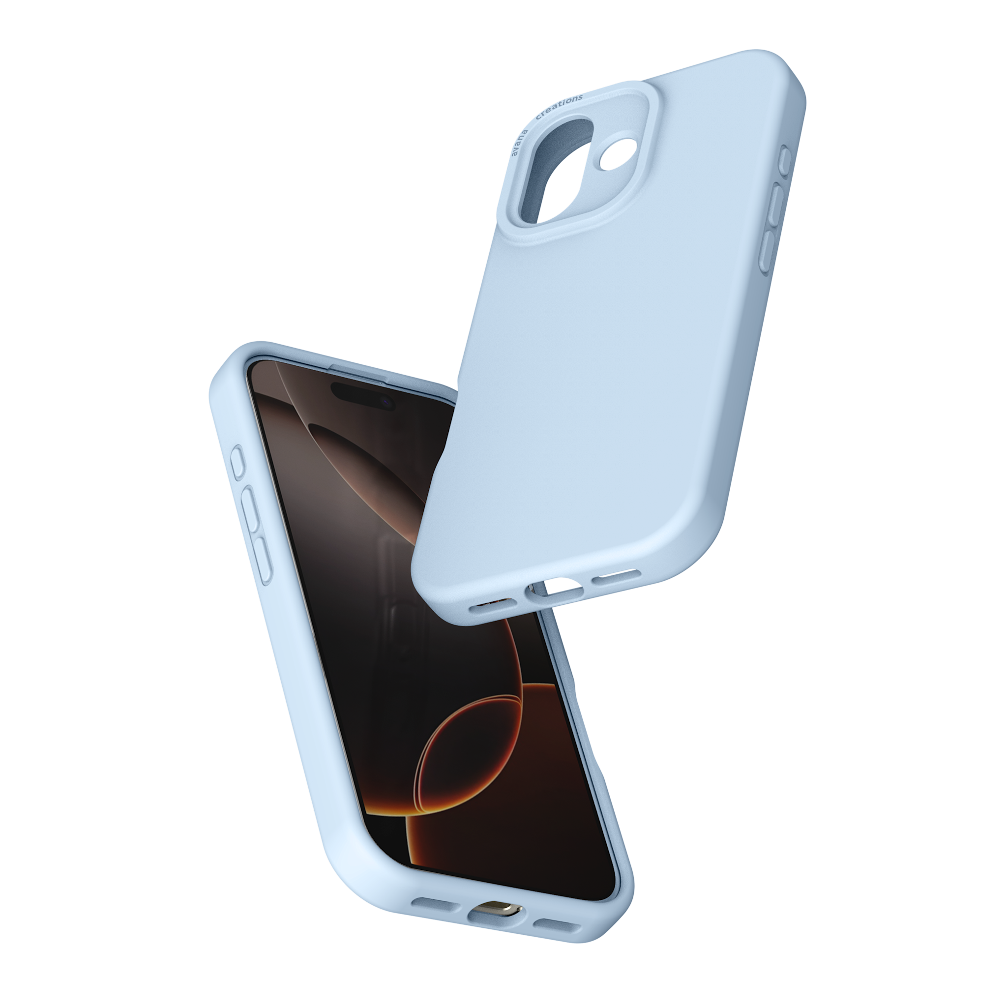 Avana Velvet Silicone With MagSafe Case for Apple iPhone 17 - Sky