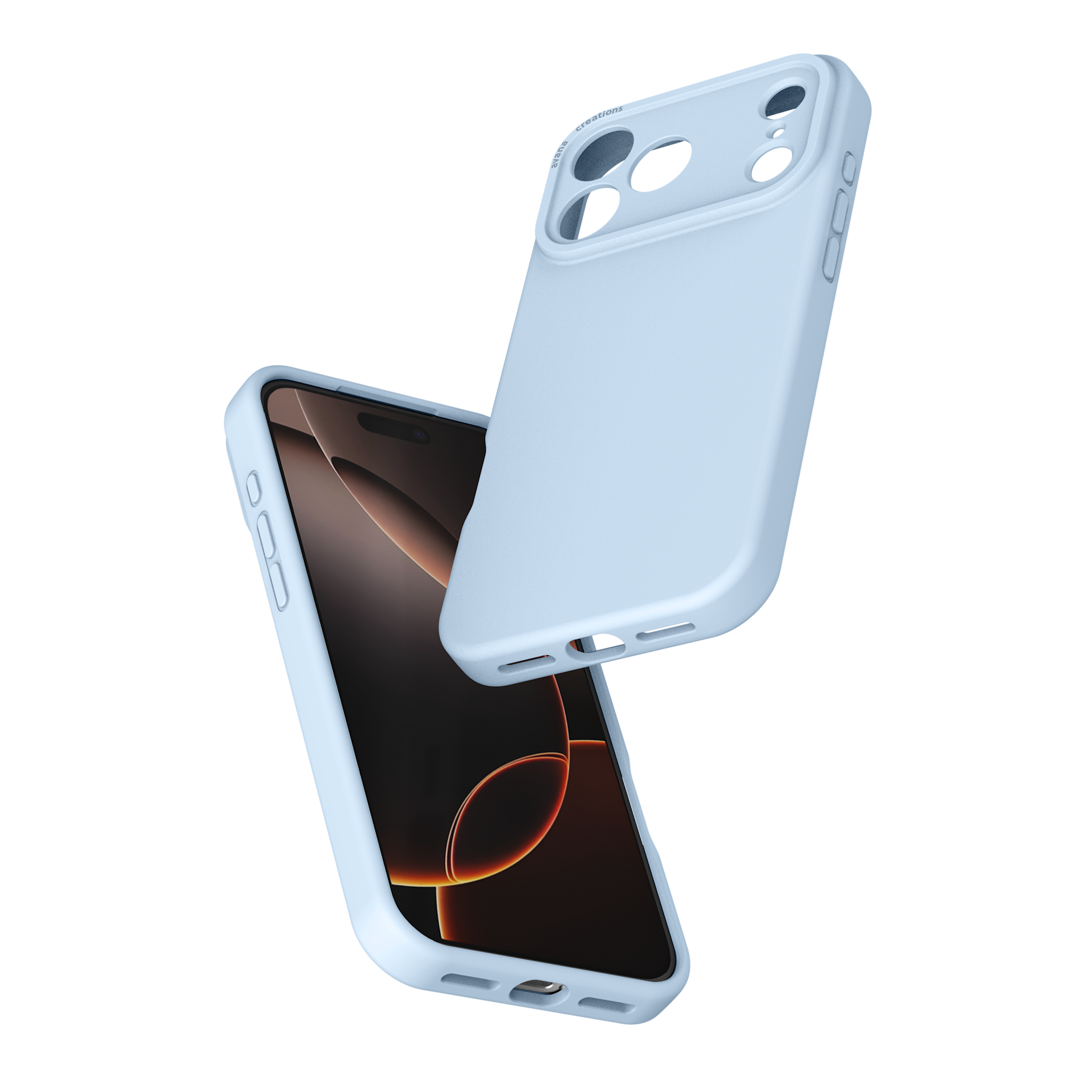 Avana Velvet Silicone With MagSafe Case for Apple iPhone 17 Pro - Sky