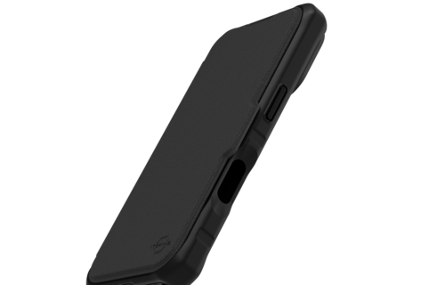 ITSKINS Hybrid R Leather Folio With MagSafe Case for Apple iPhone 17 - Black