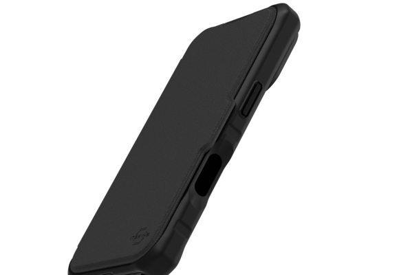 ITSKINS Hybrid R Leather Folio With MagSafe Case for Apple iPhone 17 - Black