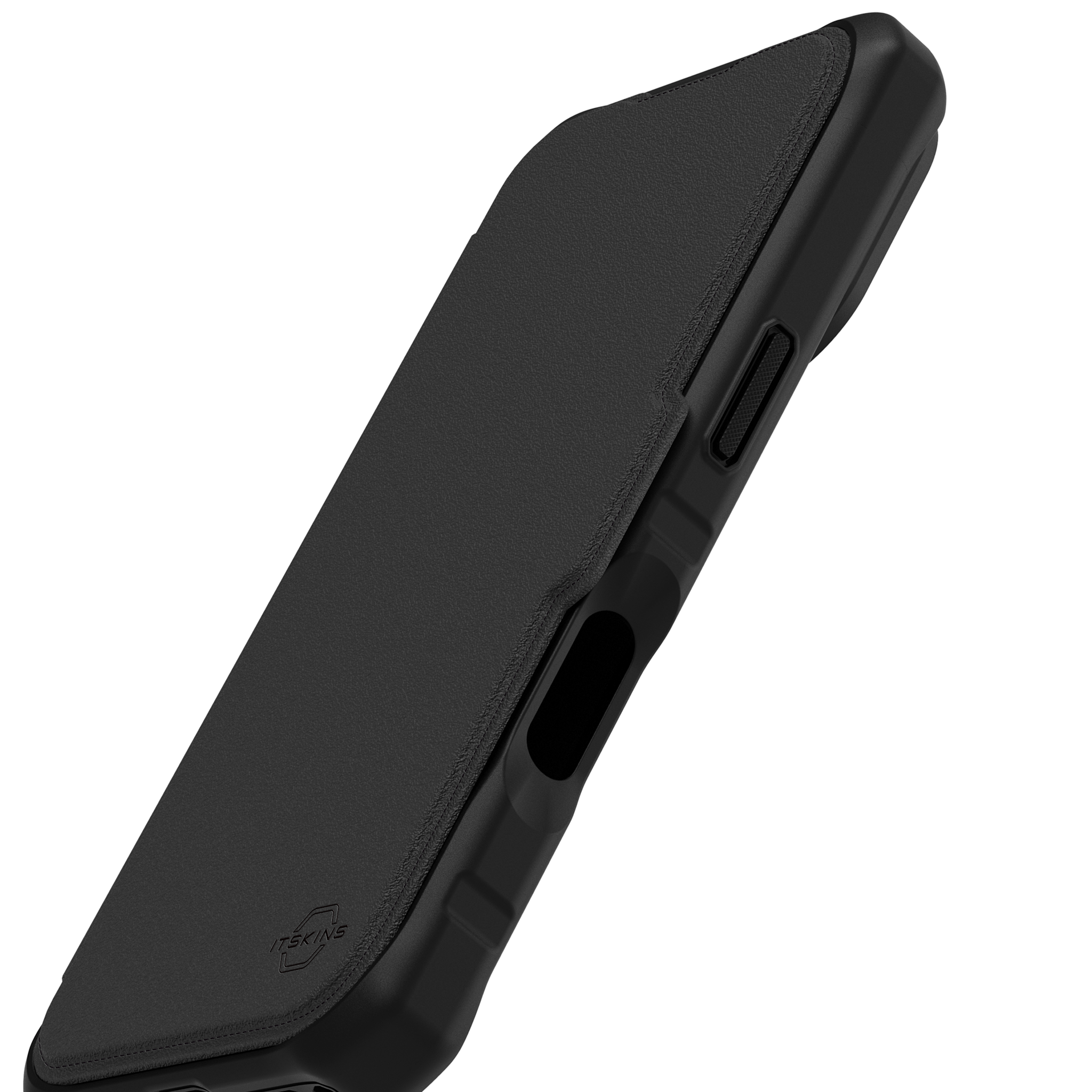 ITSKINS Hybrid R Leather Folio With MagSafe Case for Apple iPhone 17 - Black