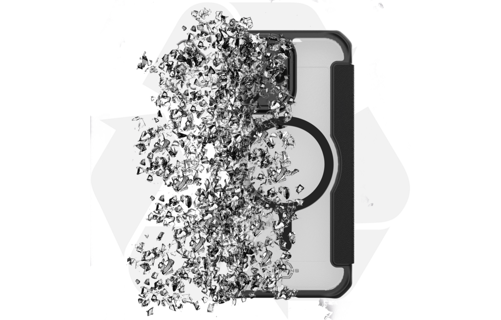 ITSKINS Hybrid R Leather Folio With MagSafe Case for Apple iPhone 17 - Black