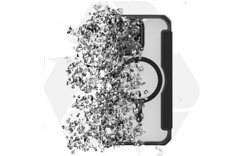 ITSKINS Hybrid R Leather Folio With MagSafe Case for Apple iPhone 17 - Black