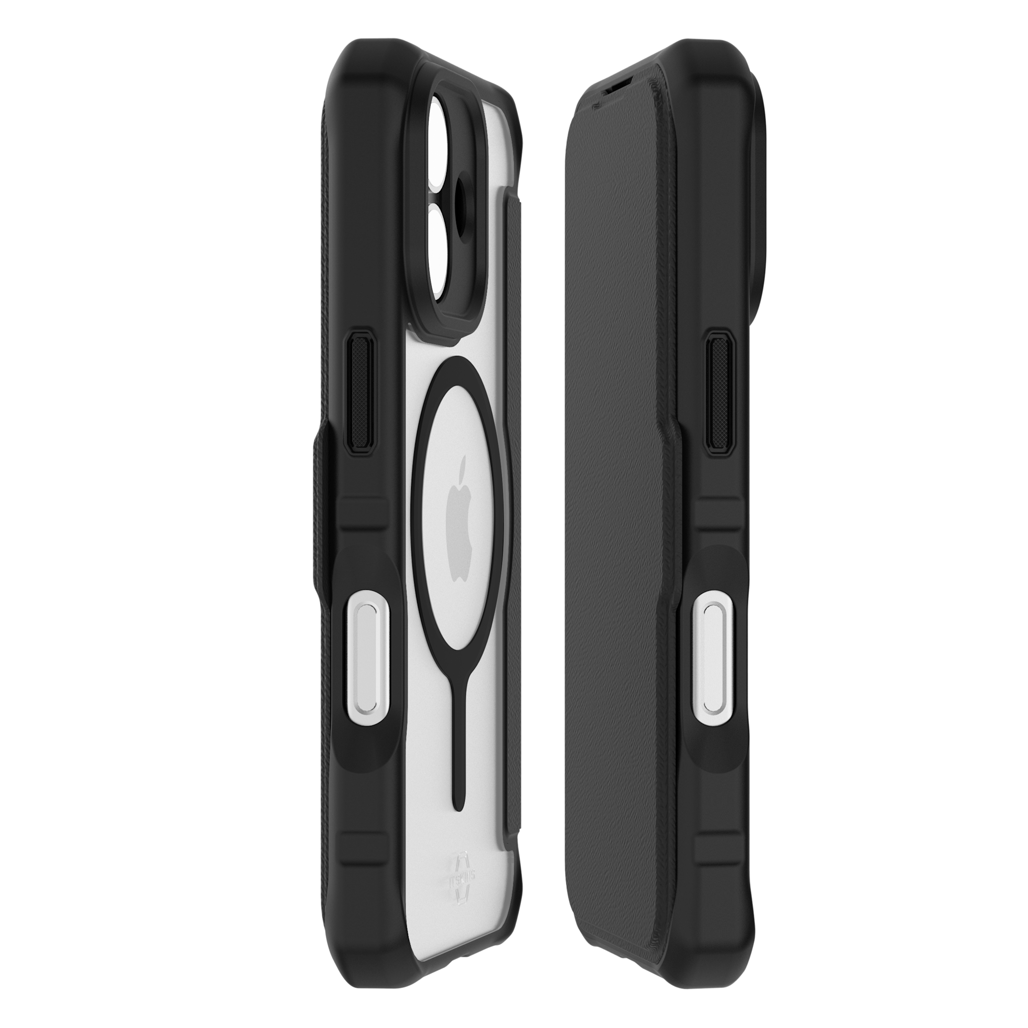 ITSKINS Hybrid R Leather Folio With MagSafe Case for Apple iPhone 17 - Black