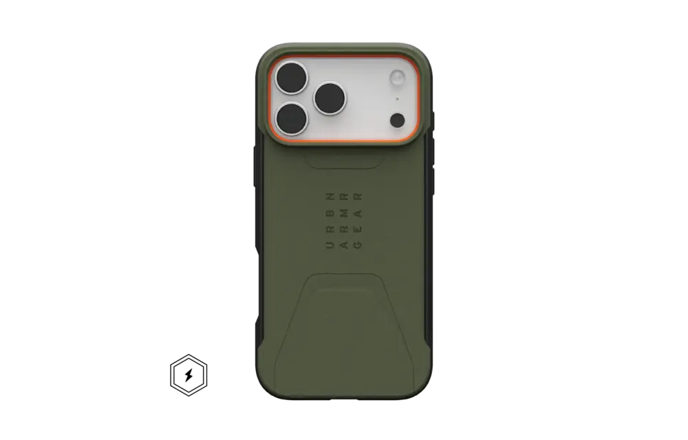 UAG Civilian MagSafe Case for Apple iPhone 17 Pro Max - Olive / Orange
