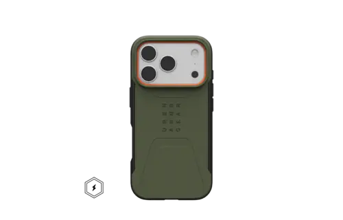 UAG Civilian MagSafe Case for Apple iPhone 17 Pro - Olive / Orange