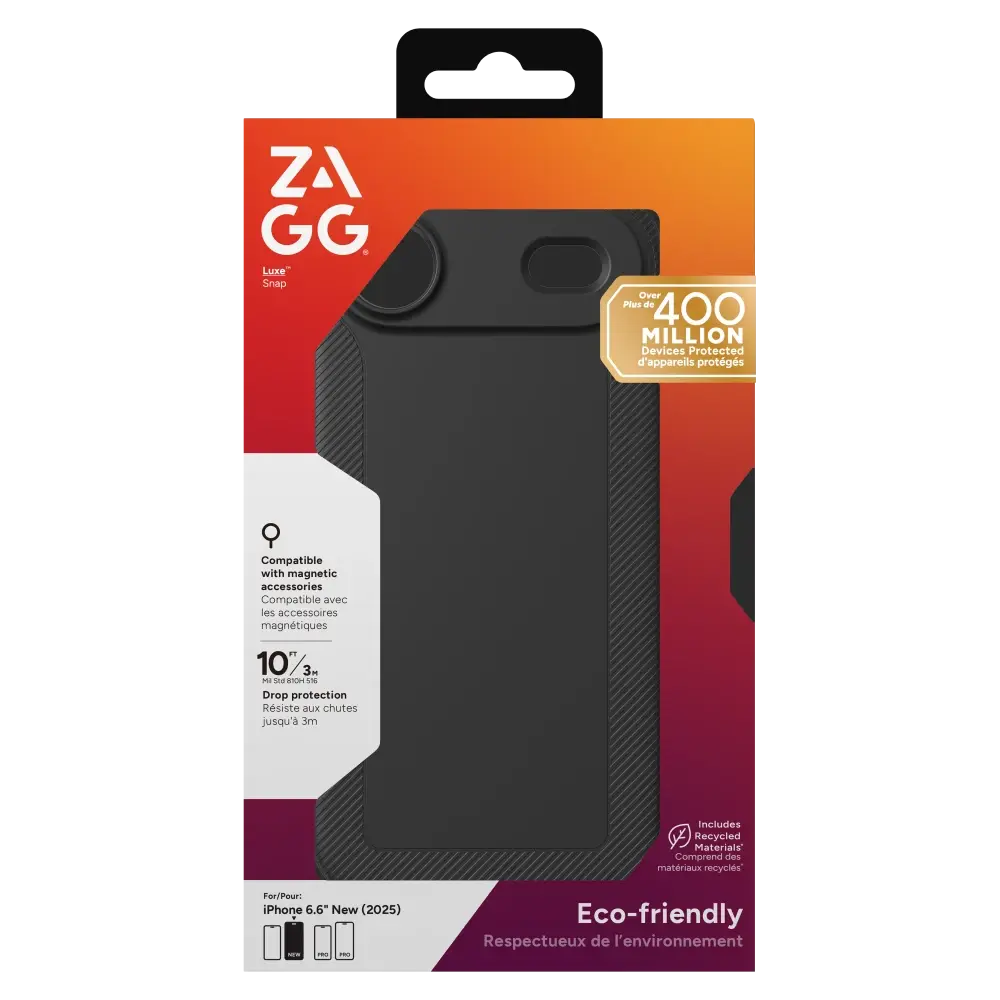 Zagg Luxe Snap MagSafe Case for Apple iPhone Air - Black