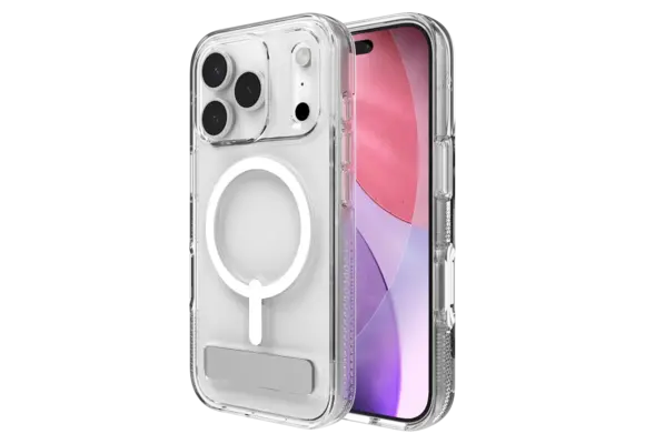 Zagg Crystal Palace Snap MagSafe Case With Kickstand for Apple iPhone 17 Pro - Clear