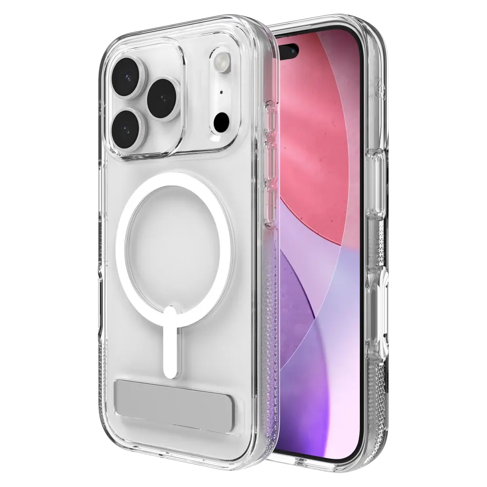 Zagg Crystal Palace Snap MagSafe Case With Kickstand for Apple iPhone 17 Pro - Clear