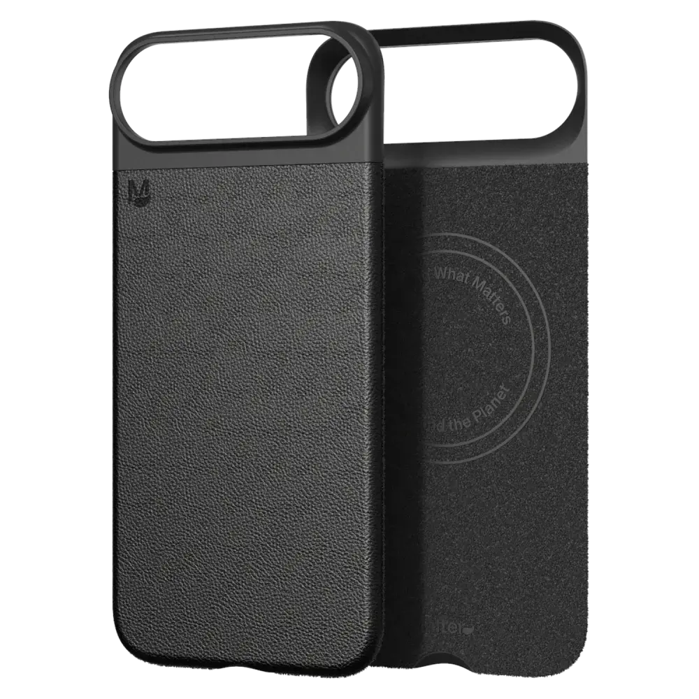 Matter Cactus Leather Snap MagSafe Ultra-thin Case for Apple iPhone Air - Carbon Black Agave