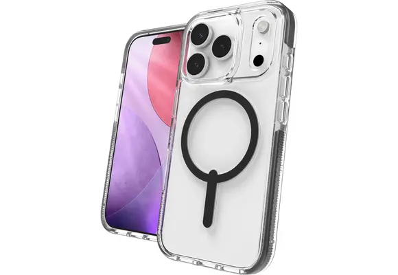 Zagg Santa Cruz Snap MagSafe Case for Apple iPhone 17 Pro - Clear/Jet Black