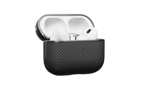 Pitaka Aramid Fiber Magnetic Case for AirPods Pro2 - Black/Gray