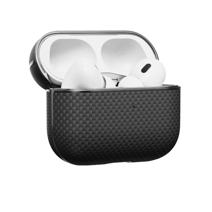 Pitaka Aramid Fiber Magnetic Case for AirPods Pro2 - Black/Gray