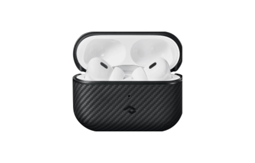 Pitaka Aramid Fiber Magnetic Case for AirPods Pro2 - Black/Gray