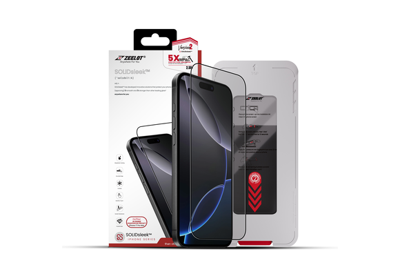 Zeelot Solidsleek 2.5D+ 26 Degree Shadow Vue Glass Protector with EasyFit Installation Kit for iPhone 17 Pro Max - Privacy
