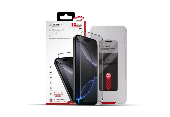 Zeelot Solidsleek 2.5D+ 26 Degree Shadow Vue Glass Protector with EasyFit Installation Kit for iPhone 17 Pro - Privacy