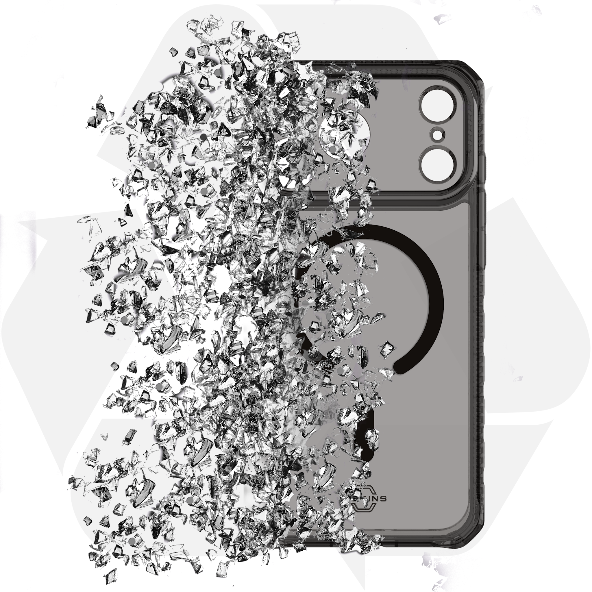 ITSKINS Hybrid R Clear With Magsafe Case for Apple iPhone 17 Pro - Smoke