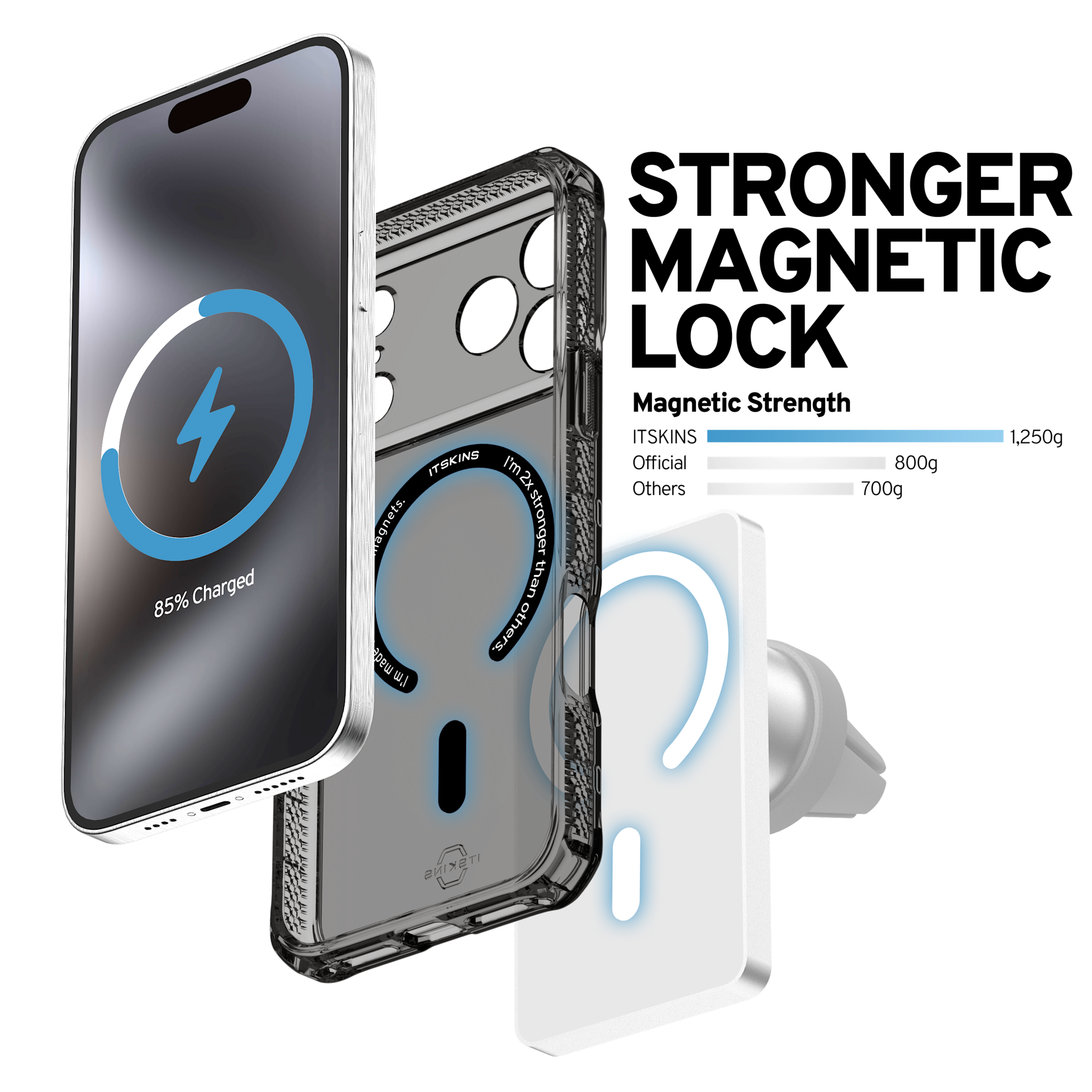 ITSKINS Hybrid R Clear With Magsafe Case for Apple iPhone 17 Pro - Smoke