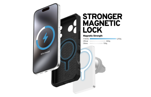 ITSKINS Hybrid R Nylon With MagSafe Case for Apple iPhone 17 Pro - Black