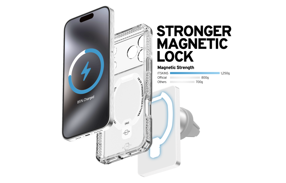 ITSKINS Hybrid R Vapor Stand With MagSafe Case for Apple iPhone 17 Pro - Transparent