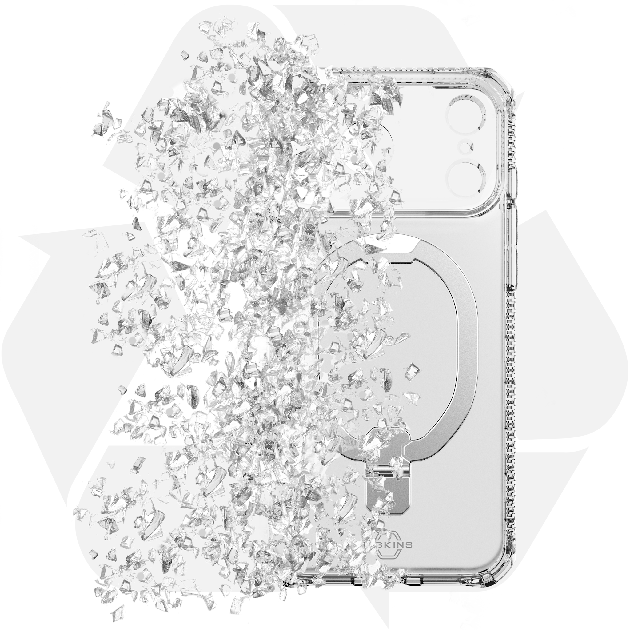 ITSKINS Hybrid R Vapor Stand With MagSafe Case for Apple iPhone 17 Pro - Transparent