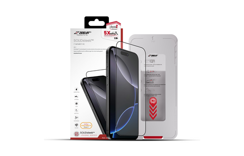 Zeelot Solidsleek 2.5D+ Stealth Matte Glass Protector with EasyFit Installation Kit for iPhone 17 - Matte Clear