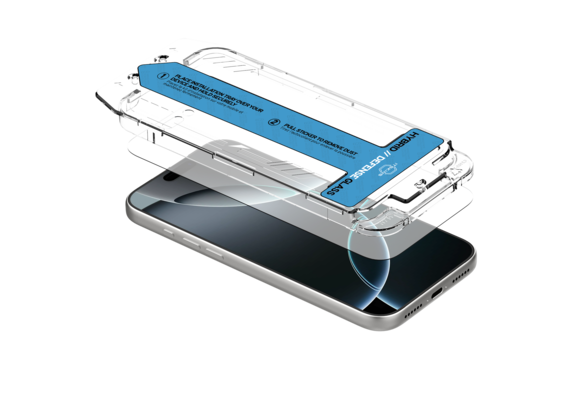 ITSKINS Hybrid Defense Glass Protector With Installation Tray for Apple 18 Pro Max / iPhone 17 Pro Max - Transparent