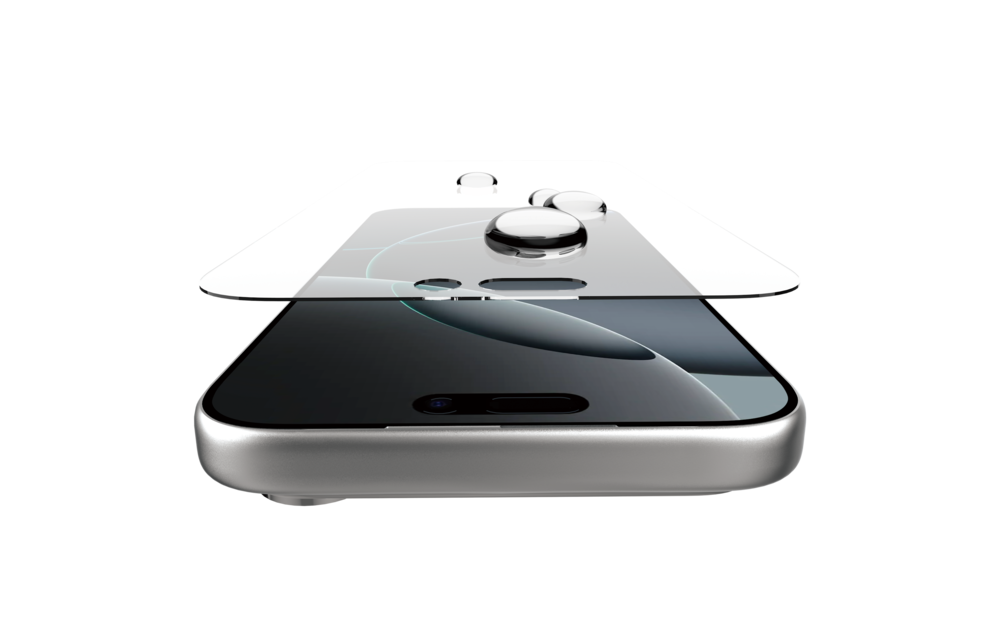 ITSKINS Hybrid Defense Glass Protector With Installation Tray for Apple iPhone Air - Transparent