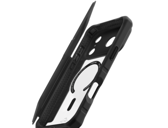 ITSKINS Hybrid R Leather Folio With MagSafe Case for Apple iPhone 17 Pro Max - Black